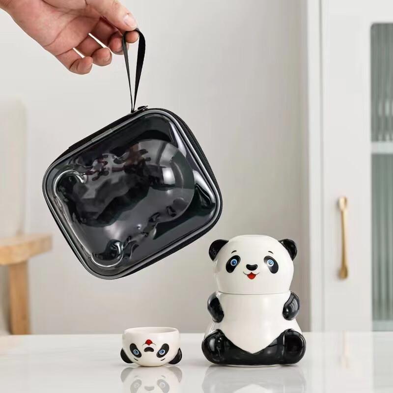Chengdu Panda Ceramic Travel Tea Set