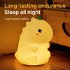 LED Night Light  Dinosaur Silicone Night Lamp USB Rechargeable Timing Bedside Table Lamp Room Decor Kids Baby Nightlight Gift