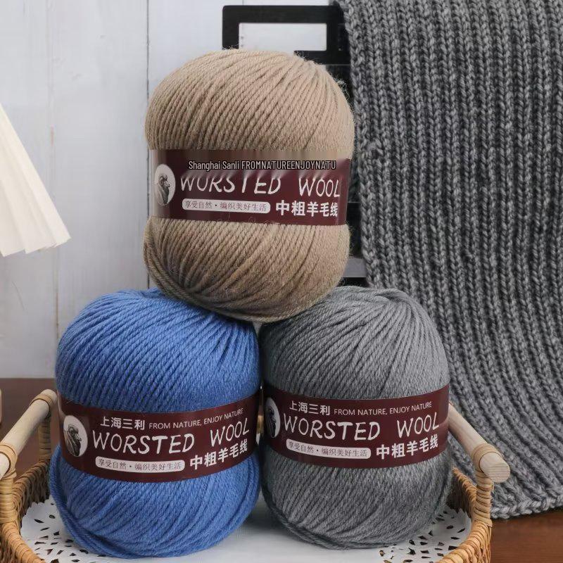 Sanli Wool Yarn 290: Medium Thick Knit Sweater, Scarf, and DIY Seat Cushion