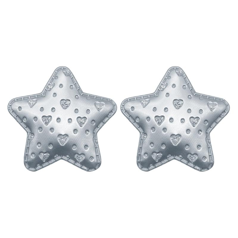 

Elegant Silver Stars Earphone Decorations Headphone Attachment For Various Model Earphone Easy To Install 1