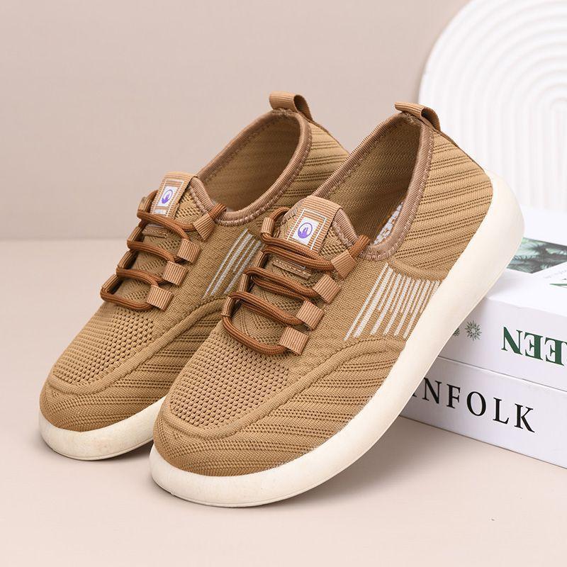 Shoes summer new single shoes flying woven breathable lightweight comfortable casual shoes