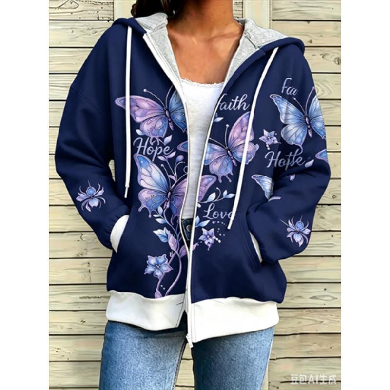 Felpa con cerniera, patchwork, alla moda, larga, casual da donna, stampa floreale, moda primavera ed estate