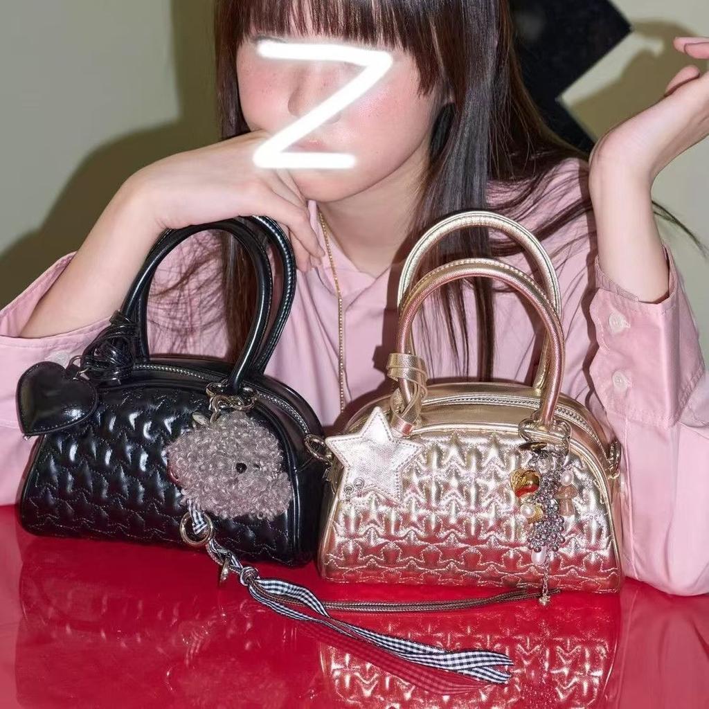 New Personality Trend Cute Macaron Star Decorative Handbag Girl Heart Shoulder Bag Women's Bag