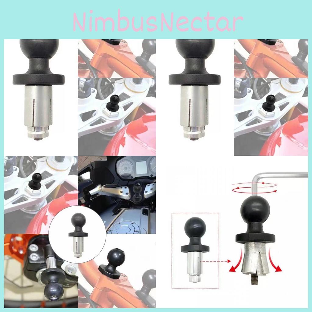 Sturdy Aluminum Alloy Expansion Screw Base With Hollow Ball Head For Motorcycle Phone Camera Mount