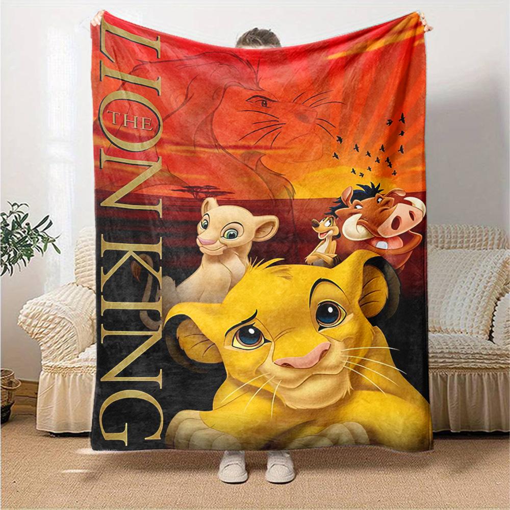 1pc Lion King Blanket Lightweight Flannel Throw for Sofa Bed Travel Camping Livingroom Office Couch Chair 1148KK