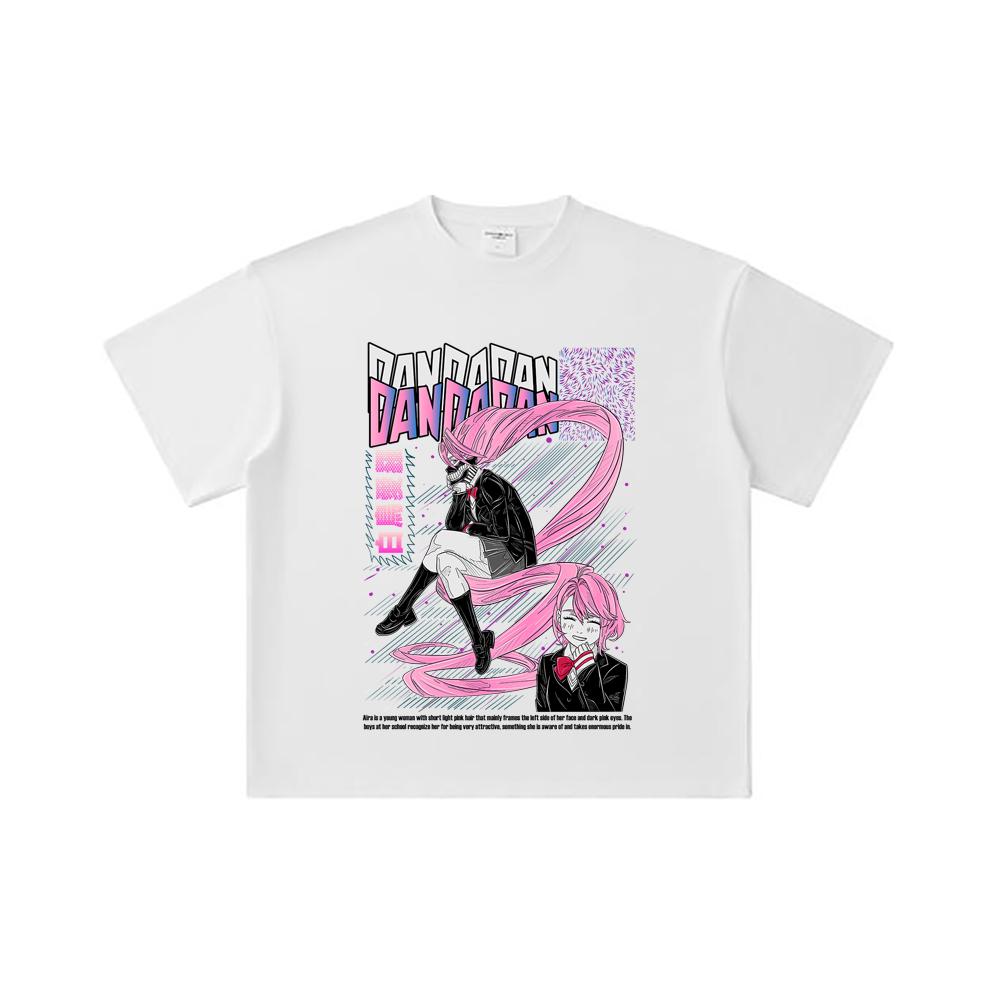 260 GSM Double Yarn 32 Count 100% Cotton Dandadan V2 Aira Print Unisex Heavy Cotton T Shirt