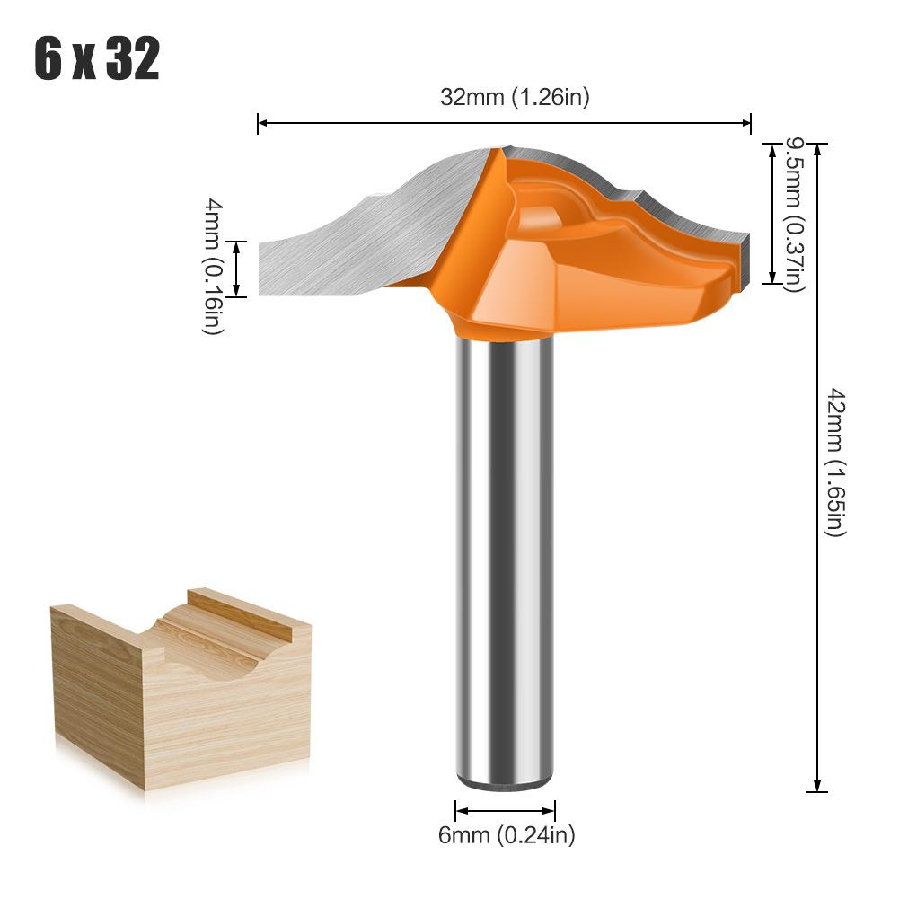 

Дверца шкафа Нож Xiaomin Нож для цветочной линии Дверной нож-ведро Нож для линии 6 Ручка 1/4 Ручка Нож для цветочной линии Фрезерный станок для обрезки Дверь Xiaomin flower thread knife 6 * 32