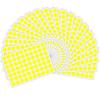 Hybsk Color Labels, Round, 1400 Pieces, 10mm, 20 Sheets, 10 Colors, Office Supplies, for Document Bags, Etc. (Yellow)
