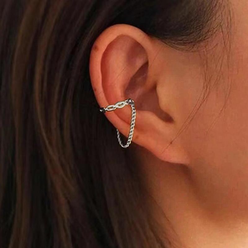 Orecchini Punk Geometrici Irregolari Ear Cuff per Donna Clip Metallica per Orecchio Senza Foratura Orecchino Finto Cartilagine Gioielli Moda Festa