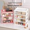 White Luxury Transparent Drawer Desktop Storage Cabinet for Cosmetics and Vanity Organization