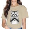 Heart Classic Casual Tshirt Raccoon In North America Cute Creative Streetwear Comfortable T Shirt Unisex Short Sleeve Special