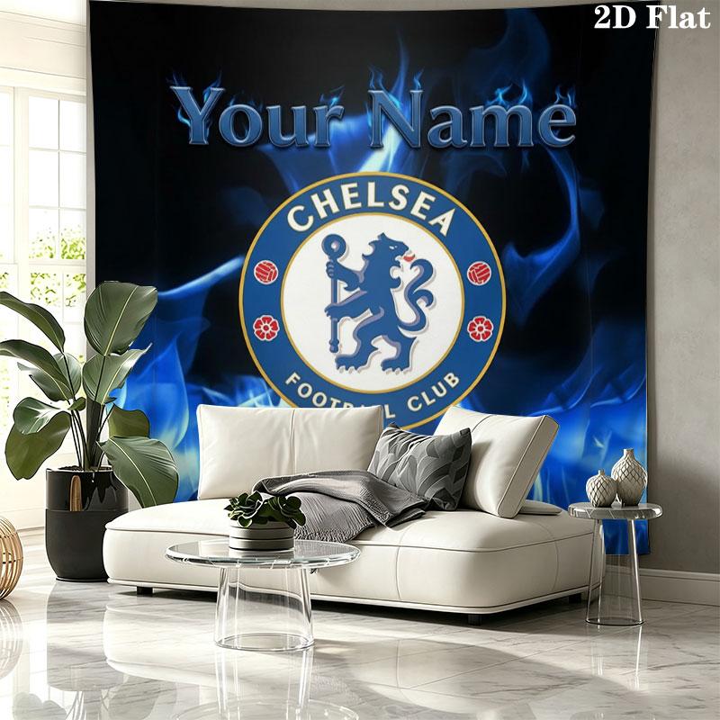 Chelsea F Custom Name Wall Tapestry Aesthetic Wall Hanging Printed Fabric Blanket Decorative Tapestries for Bedroom Living Room Home Decor