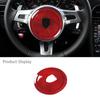 For Porsche Panamera Cayenne 911 Boxster Cayman Real Carbon Fiber Car Steering Wheel Modeling Decoration Panel Cover Accessory