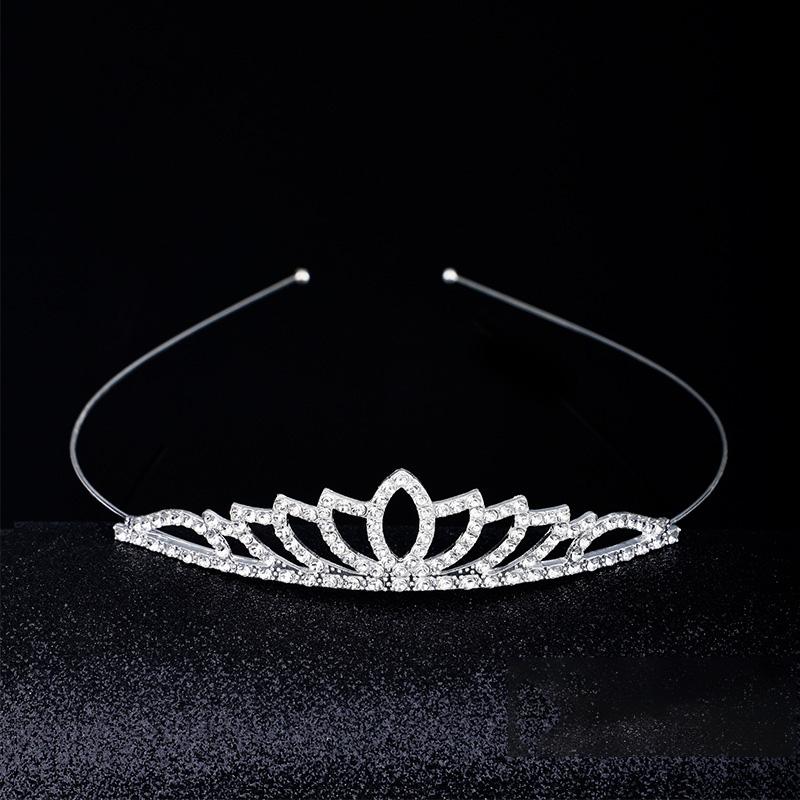1PC Crystal Exquisite Rhinestone Children Girls Jewelry Gifts Hair Accessories Wedding Tiaras Queen Princess Crown Women Headband