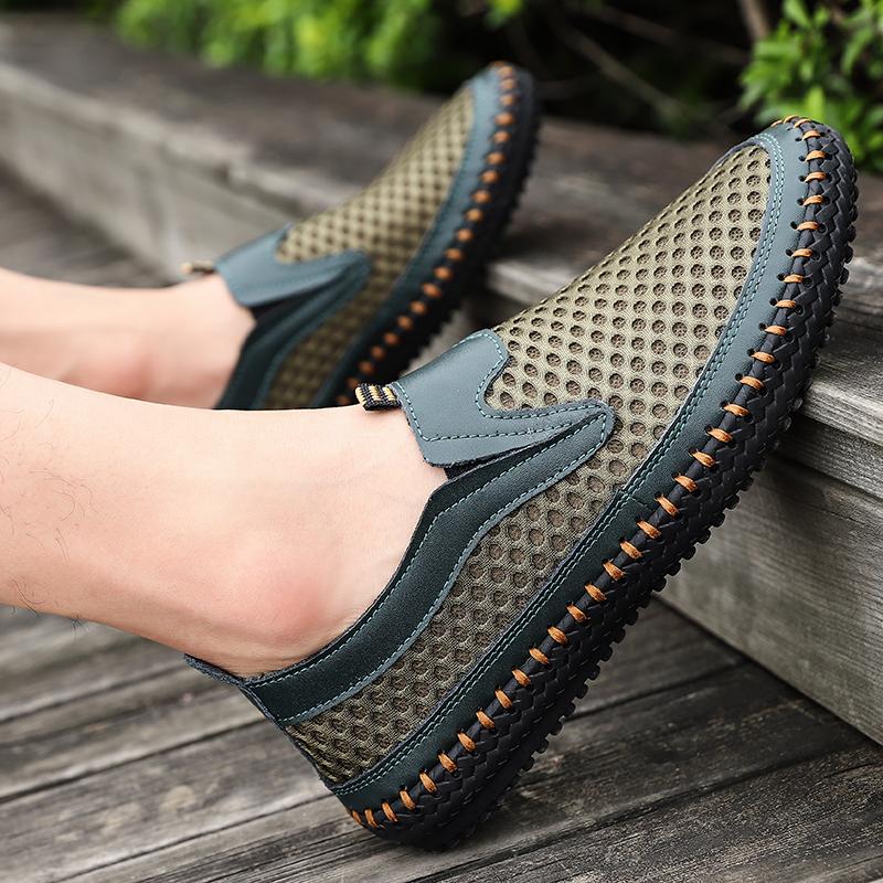 Men Casual Shoes Breathable Loafers Men Slip On Breathable Walking Shoes For Men New Sneakers Male Summer 2026 Large Size 48