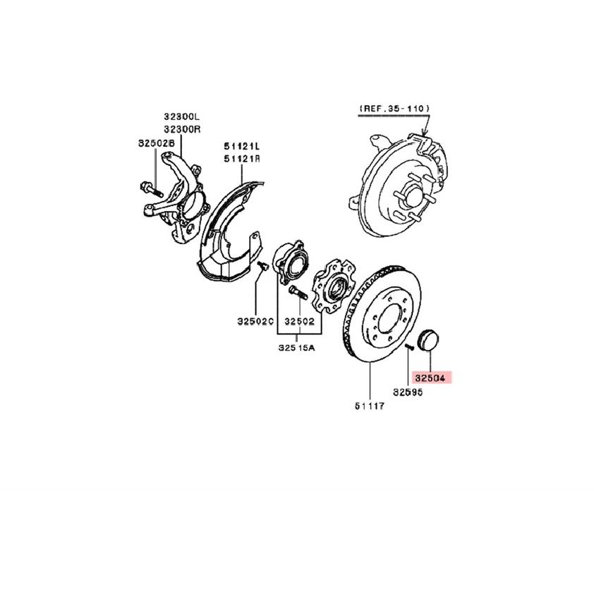 Hub Bearing Cover For Pajero Montero V63W V68W V73W V77W V83W V93W V97W V98W KG4W KG6W KH6W MR353350