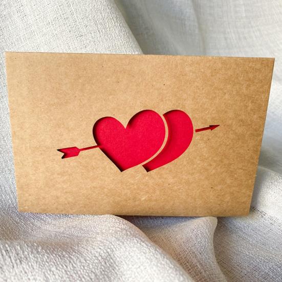 6Pcs Valentine's Day Greeting Cards with Envelopes Romantic Love Heart Cards for Valentine's Day Anniversaries Birthdays