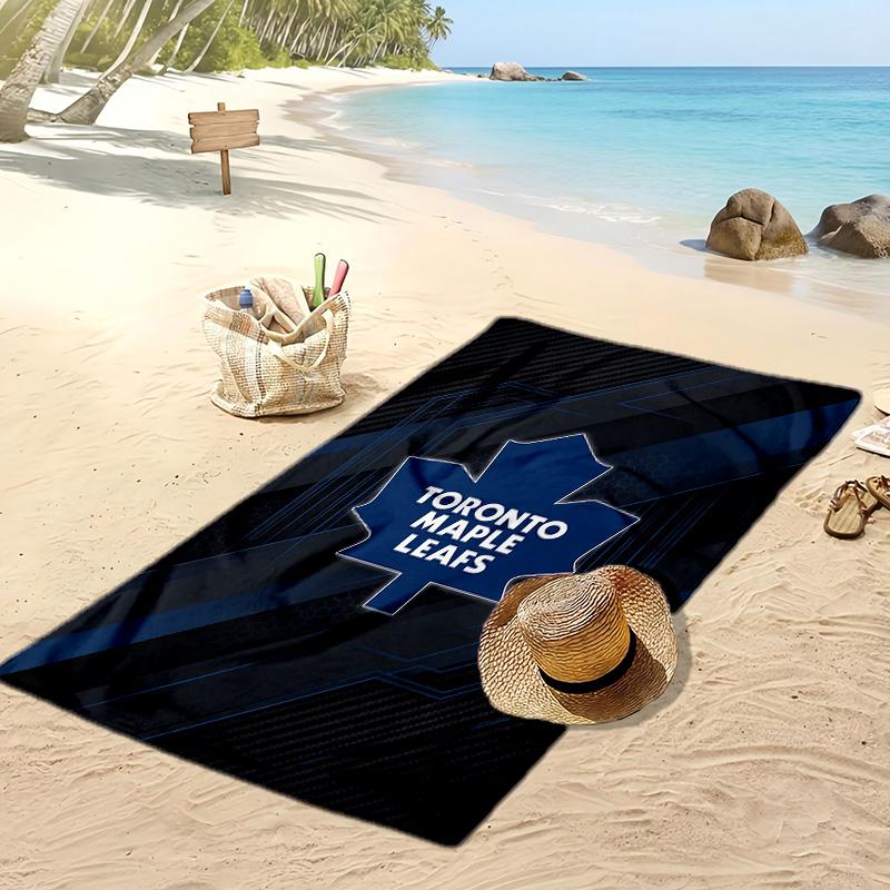 Asciugamano da Spiaggia Stampa Toronto Maple Leafs Morbido Portatile Asciugatura Rapida?Asciugamano Asciutto Per Piscina Vacanza Estiva Sport all'Aperto