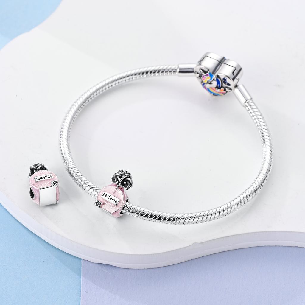 Copper Perfume Bottle Phonograph Daily Necessities Charms Beads Fit Original Bracelets Diy Jewelry Birthday Gifts
