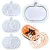 4 Pieces Halloween Pumpkin Silicone Molds Tea Light Holder Plaster Molds Resin Molds for DIY Crafts