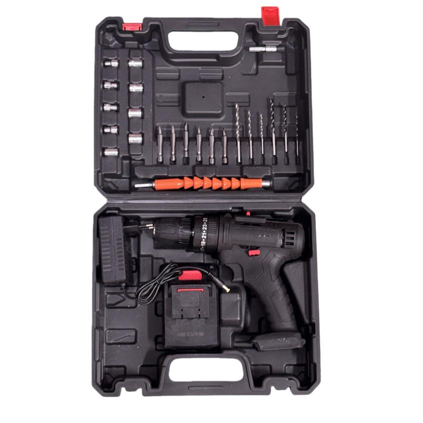 Dual-Speed Impact Drill & Electric Screwdriver with Lithium Battery