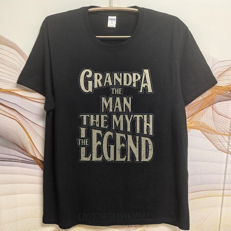 Hiphop For Man Summer T Shirt Grandpa The Man The Myth The Legend Short Sleeve Comfortable Oneck For Her Top Tees