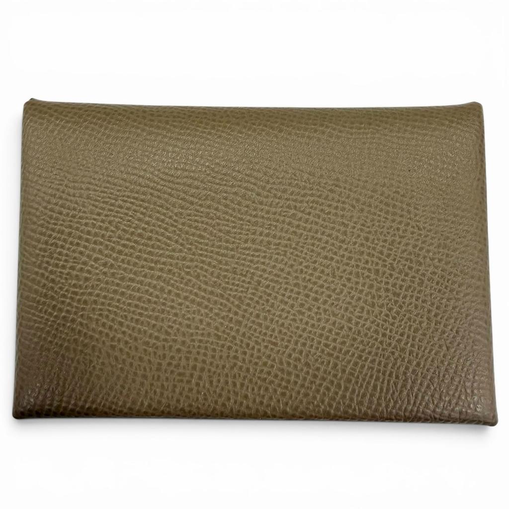Pristine HERMES Card Case Calvi Pass Case Card Case Epsom Leather Women Used