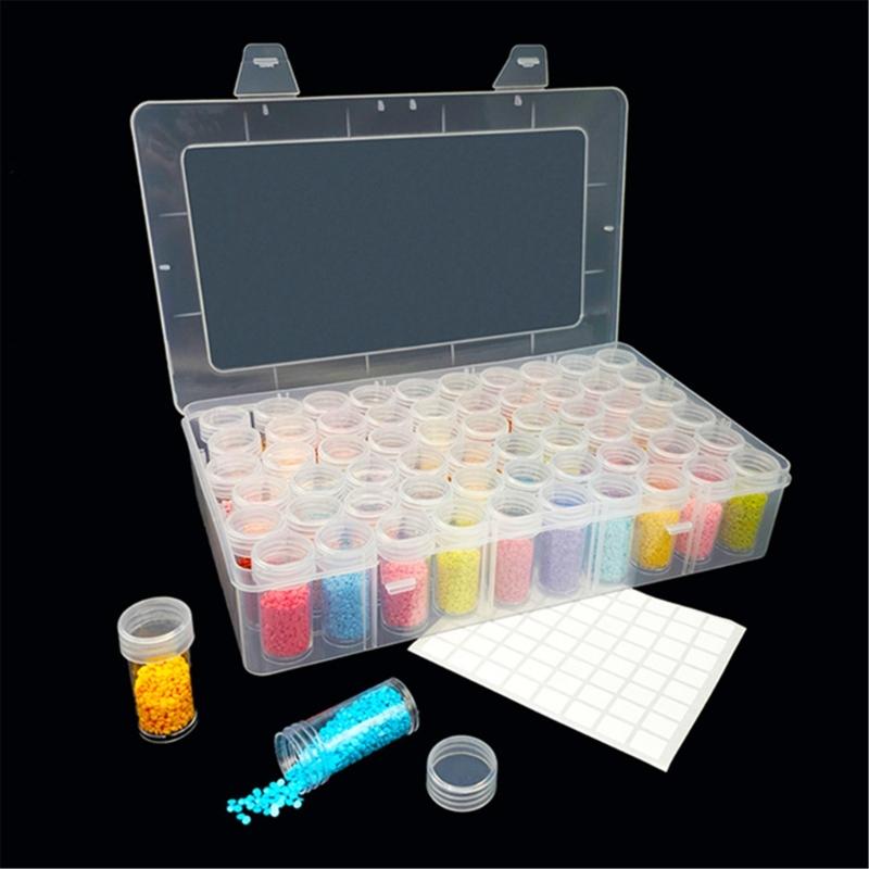Multipurpose Beads Storage Container With Removable Labels Bottles for Crafting Jewelry Making and Home Organization