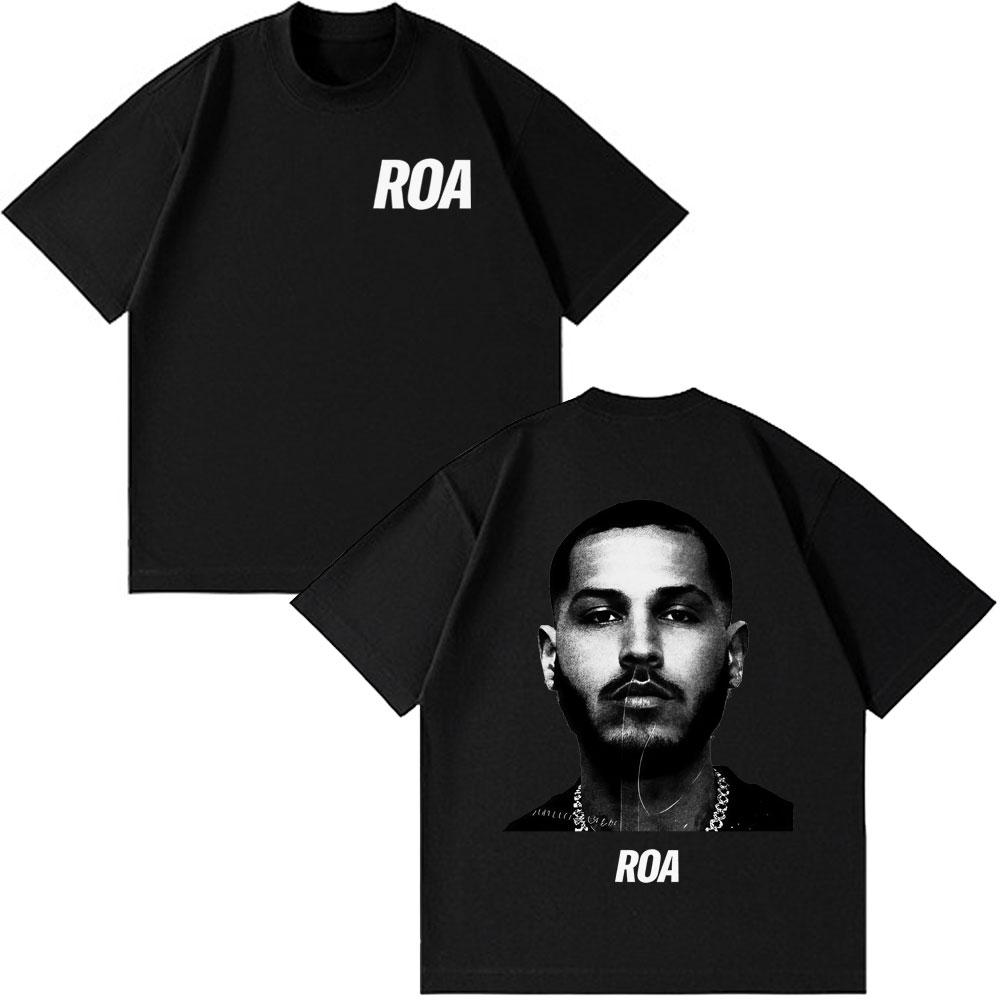 

Rapper Roa Tour 2026 Vintage Print Tshirt Men Women Hiphop Punk Tshirt Summer Cotton Loose Casual Fashion Tshirts Streetwear 4XL