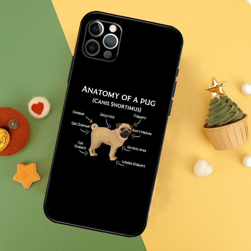 

Cute Pug Dog Phone Case For iPhone 17 17Air 16 16E 15 14 13 12 11 Pro Max 12 13 Mini Shockproof Cover iPhone 17 Air