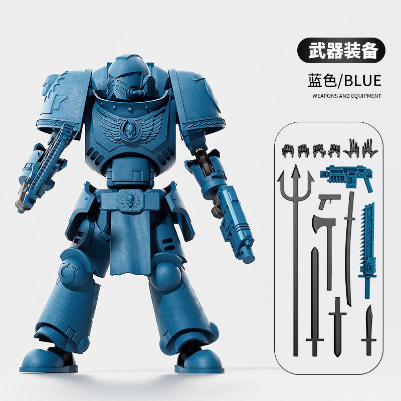 

3D Printed Movable Dummy Toys Multi-Joint Action Figures Moving Doll Shapeshift Warrior With Weapons Kids Diy Models To Assemble (As shown-5379)-