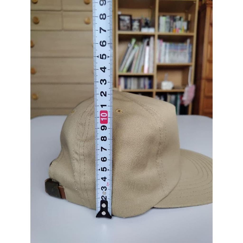 Used Mid 90s KANGOL 5 Panel Cap Made in USA Black Tag Leather