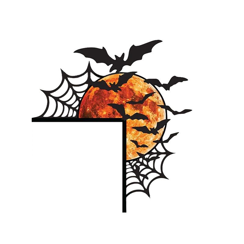 1PC Unique Halloween Door Lintel Decoration Spider Web Door Corner Decoration 25x22cm
