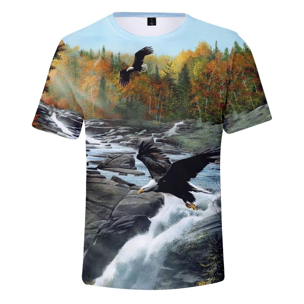 3D Printing Eagle Tshirts Shirts for Men Round-Neck Youth Adult Costume