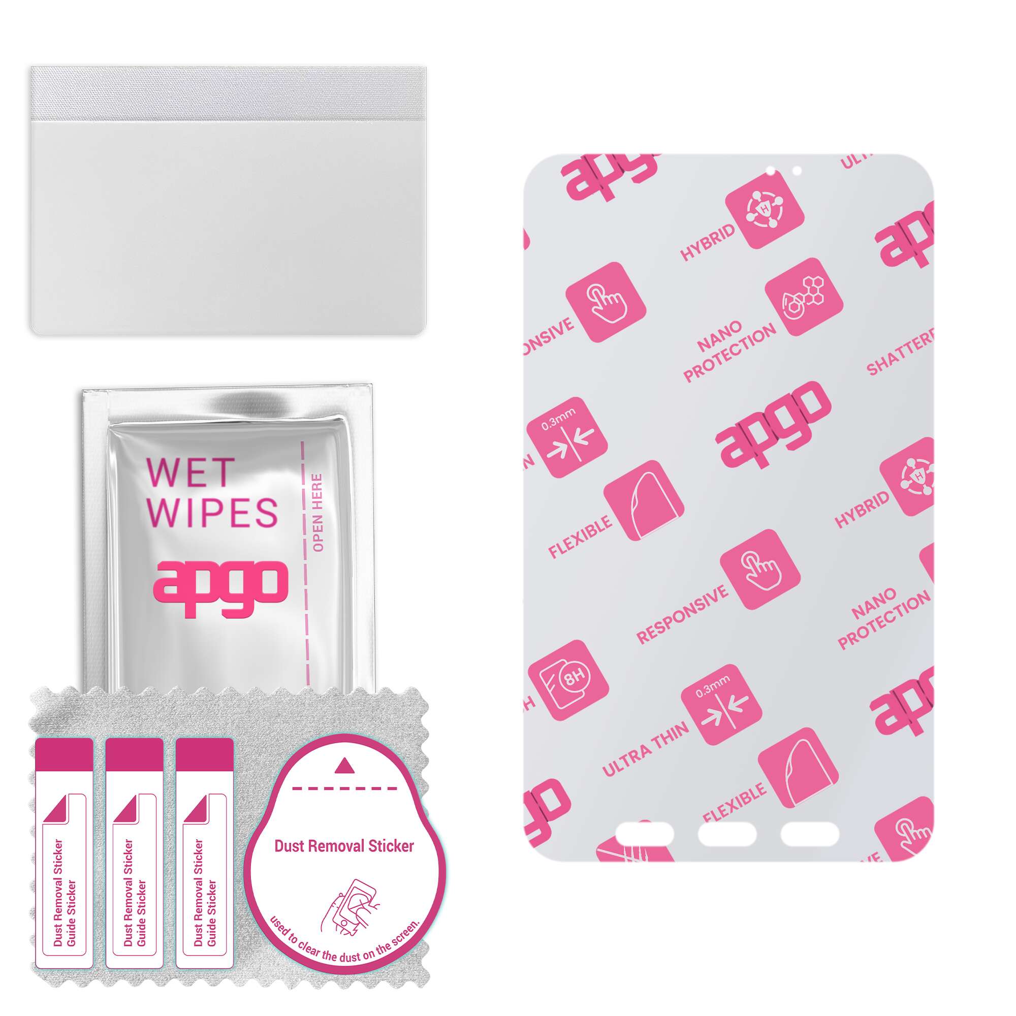 

apgo Ultra-Clear Hybrid protective glass compatible with Samsung Galaxy Tab Active 2, flexible nano glass, great replacement for tempered glass, scrat