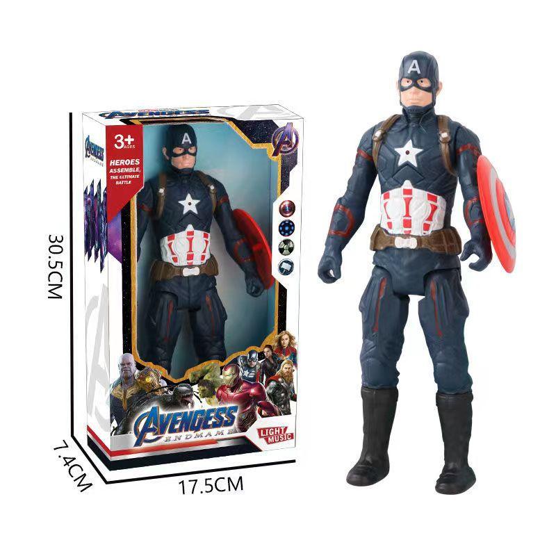 The Avengers Spider Man Hulk Film Handcrafted Model  Toys Marvel Movable Luminesn Doll Handmade Children's Birthday Gift