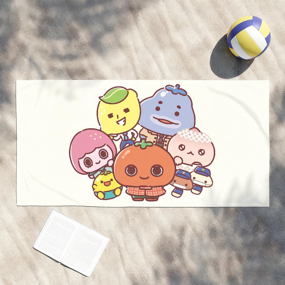 

Cute U-Uso Tantei Tomato Cartoon Towel Shower Sauna Travel Spa Quick Dry Gym Accessories Soft Large Beach Towels W40*H60(CM)