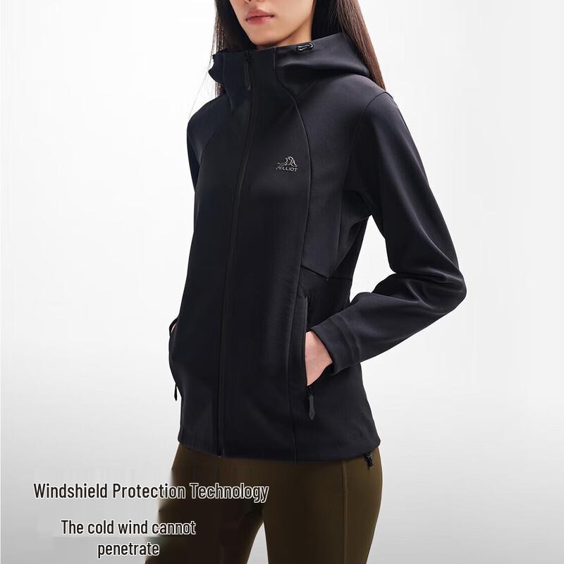 

Женская ветрозащитная теплая спортивная куртка с капюшоном Pelliot 2XL