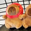 Capybara Plush Keychain Adorable Soft PP Cotton Small Stuffed Animal Pendant for Backpack Bag