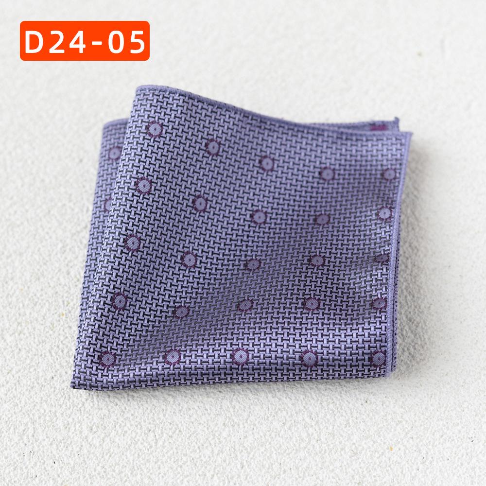 Striped Polyester Silk Pocket Square for Wedding or Business