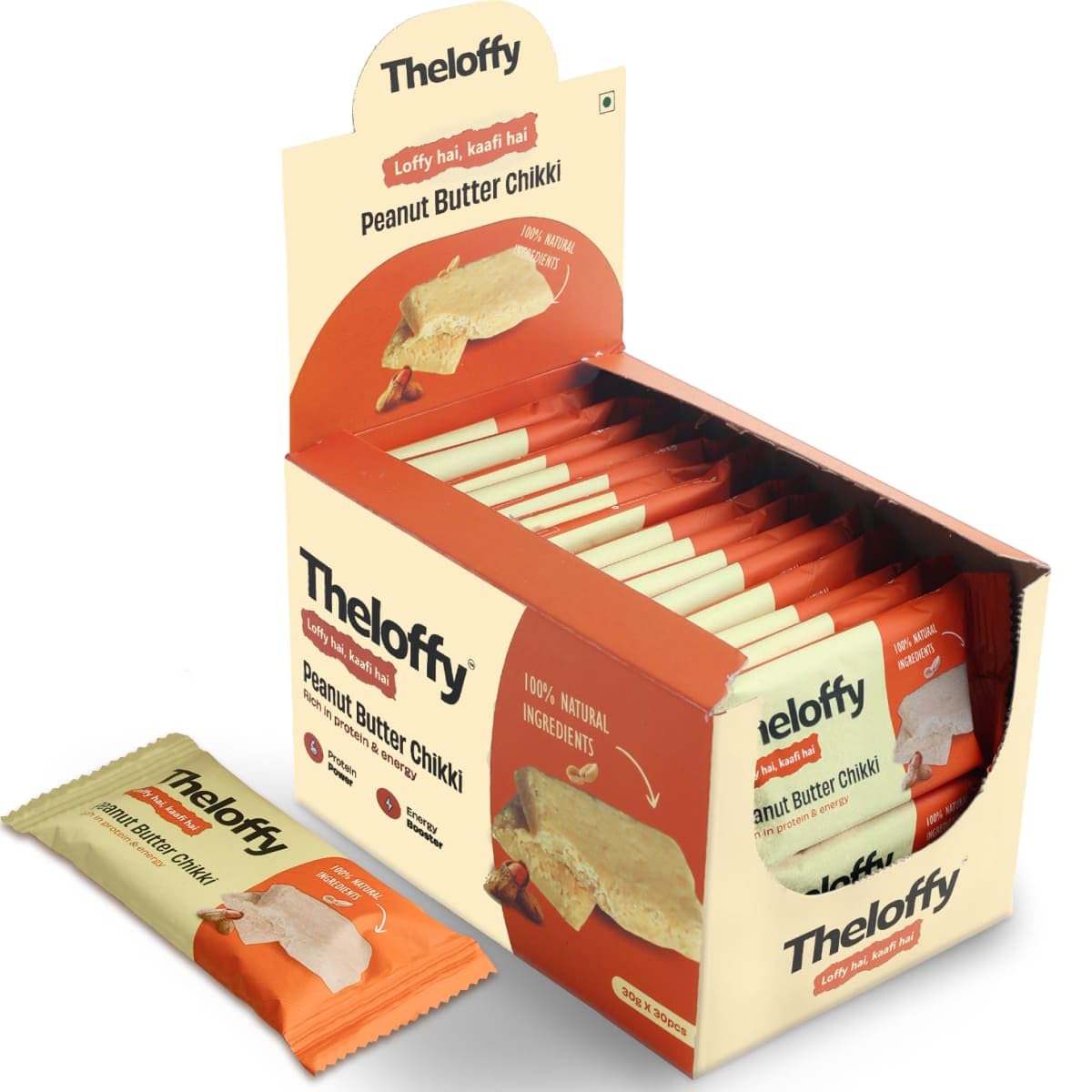 THELOFFY Premium Peanut Butter Chikki | No Added Colors Preservatives | So Soft Delicious | Rich Nutty | Groundnut Bar | Brittle | Tr