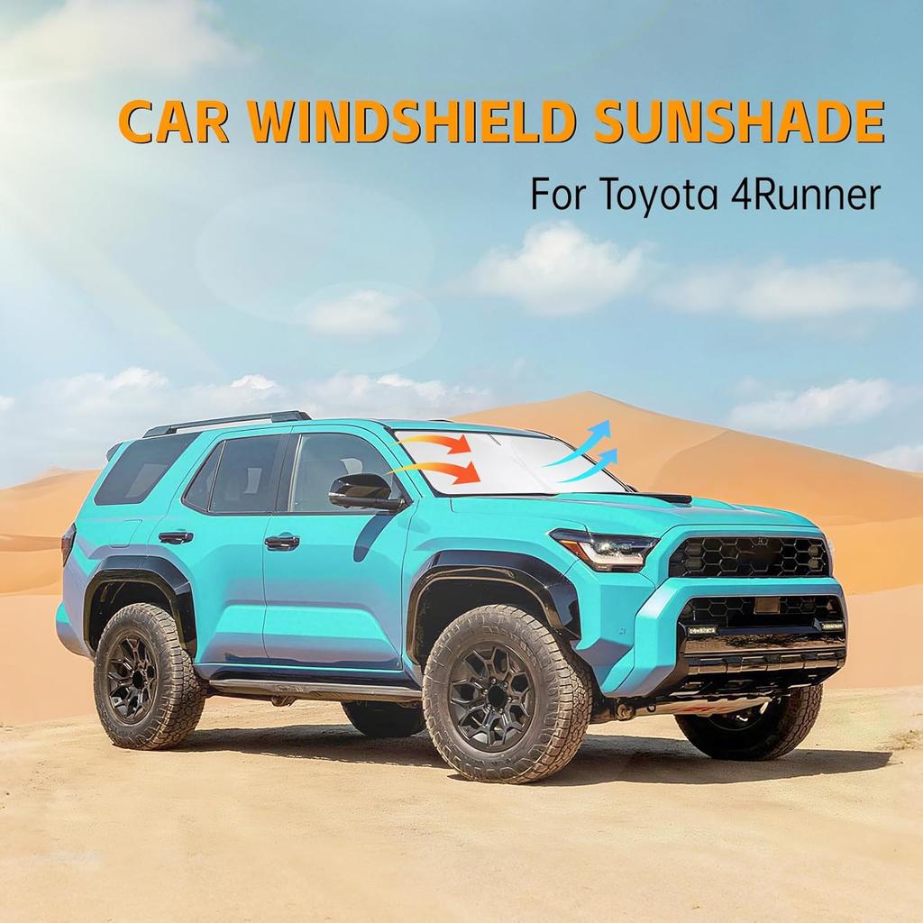 Front Windshield Sun Shade Windshield Cover Compatible With Toyota 4Runner 2010-2025, Sun Visor Protector Blocks UV Rays Sunshade For 4Runner