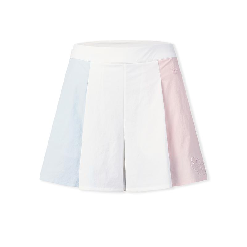 Fila Golf Series Fashion Simple Trendy Color Block Sports Comfortable Loose Woven Casual Shorts Women Shorts Jade-White A11W625816FWT
