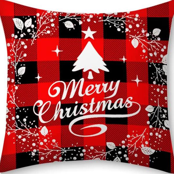 Neuer Weihnachts-Kissenbezug Elch Schneeflocken Festliche Dekoration Zuhause Sofa Wohnzimmer Kissen Kissen