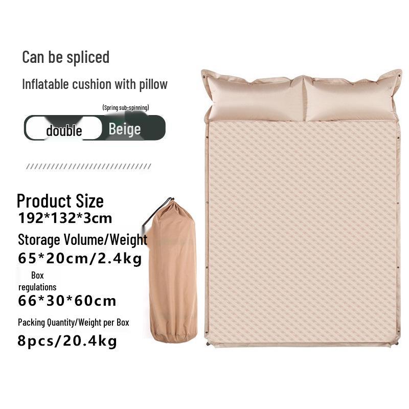 Double Camping Inflatable Mattress Pad for Tent or Home