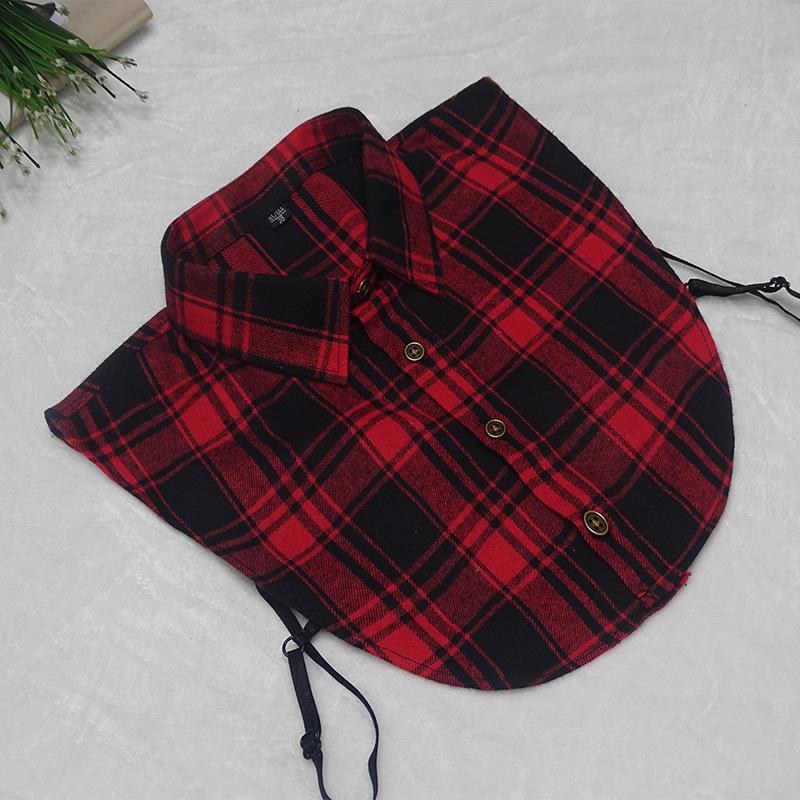 Perfect Match Plaid Fake Collar Shirt Men  Removable False Collar Shirt Fake Collar For Women Men Size 38 To 44 Detachable Nep Kraagie