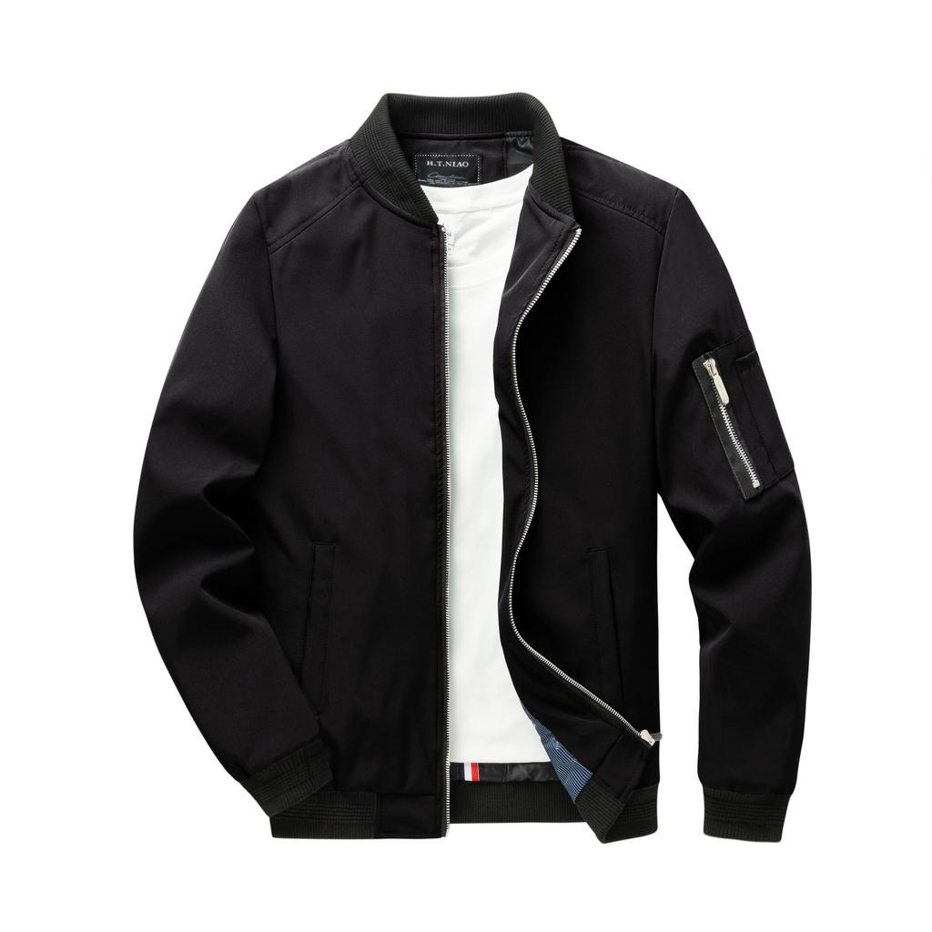 Veste Casual Homme Grande Taille Coupe Ajustée Européenne & Américaine pour Printemps & Automne