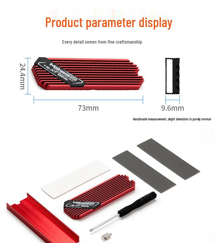 Termal Pedli, Tam Alüminyum, 2280 M.2 NVMe SSD için Soğutucu