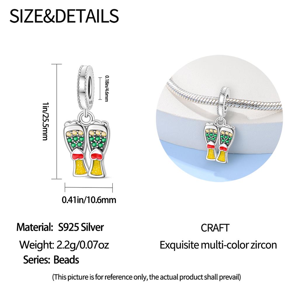 Pendant Charm Bead Copper Lucky Hand Pendants Fit Original Bracelet For Jewelry Making Valentine'S Day Gift