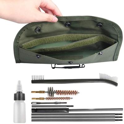 Sady na čištění pušek pro 22LR, 0,223, 0,257,5,56 mm Přenosný čistič pušek nebo brokovnice Sada kovových kartáčů s odolným pouzdrem